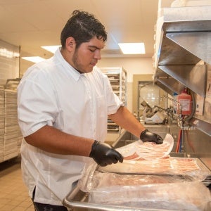 Student in Kitchen Tile